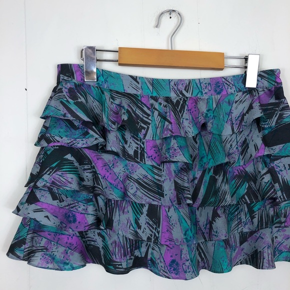 Forever 21 Ruffled Mini Skirt Sz 26 - Picture 2 of 9